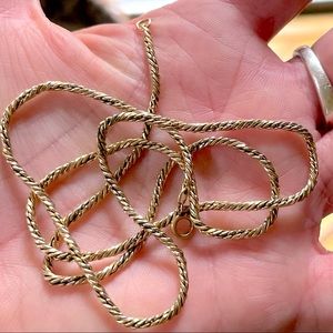 Vintage Stamped 12k gold filled 20” thick rope chain